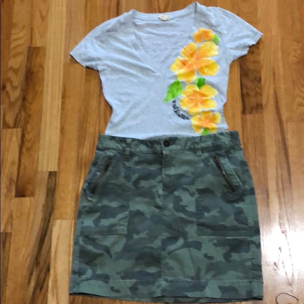 Old navy girls  army cargo skirt